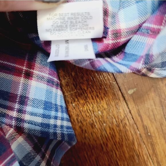 Peter Millar Lawlar Performance Check Flannel Woven Button Down Shirt Red Blue - Picture 9 of 12